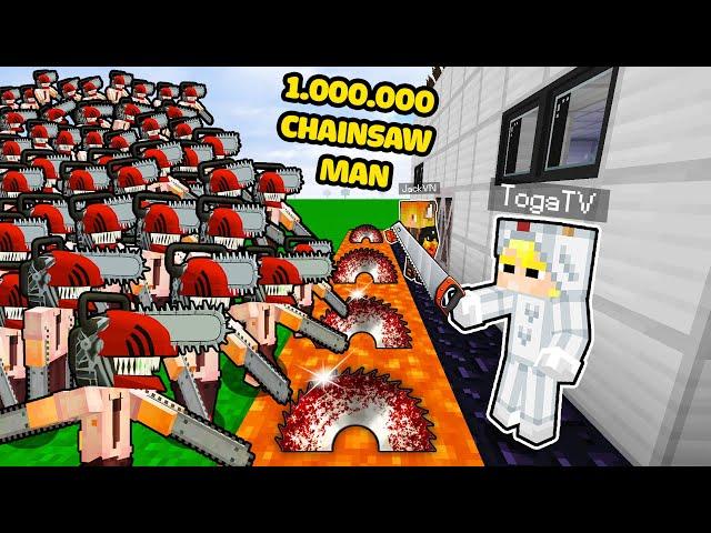 TÔ GÀ THỬ THÁCH 24H XÂY NHÀ AN TOÀN CHỐNG 1 TRIỆU QUỶ CƯA TRONG MINECRAFT*TÔ GÀ VS 1.000.000 QUỶ CƯA