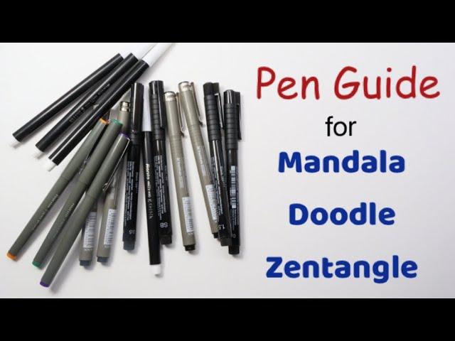 Mandala Pen Guide for beginners- Mandala / doodle/ zentangle | Which pens should be used?