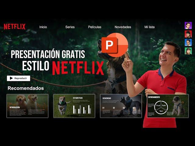  Estilo NETFLIX en PowerPoint  Presentación profesional, elegante y fácil