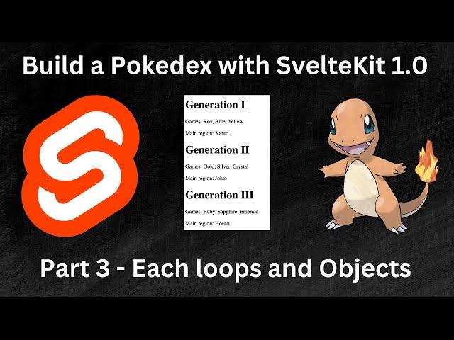 Each loops and objects [Intro to SvelteKit 1.0, part 3]