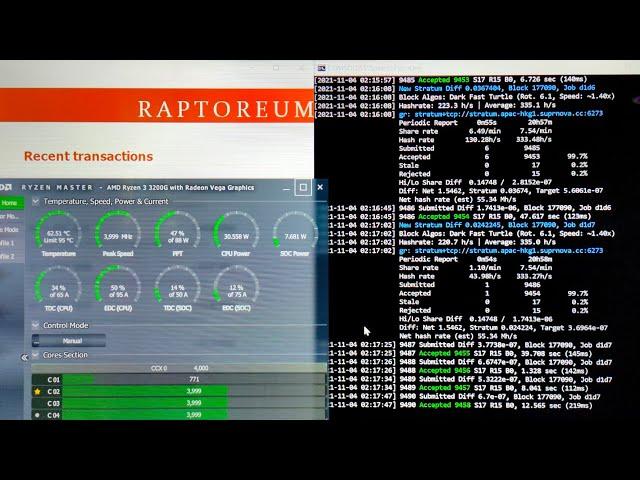 Best cpu to mine Raptoreum... profitability on Ryzen 3 and Ryzen 5 mining Raptoreum.