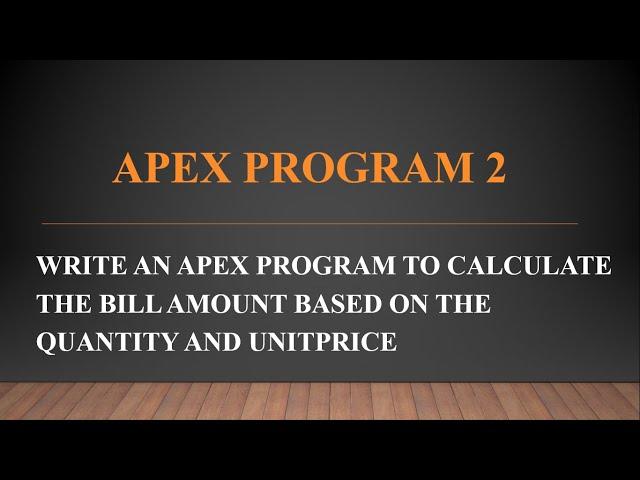 Apex Program for Practice 2