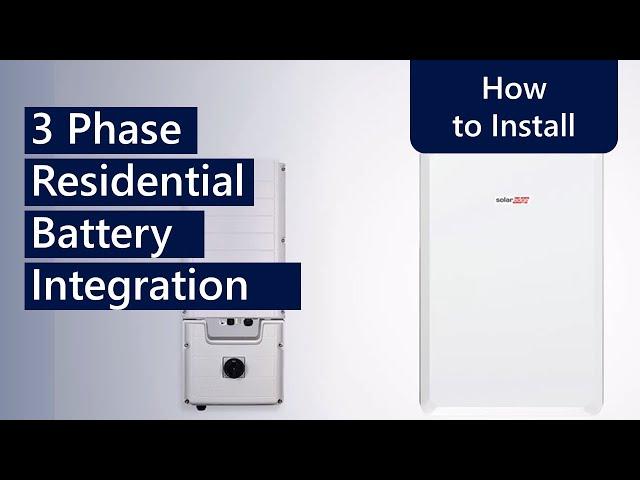 SolarEdge 3 Phase Residential Battery Integration