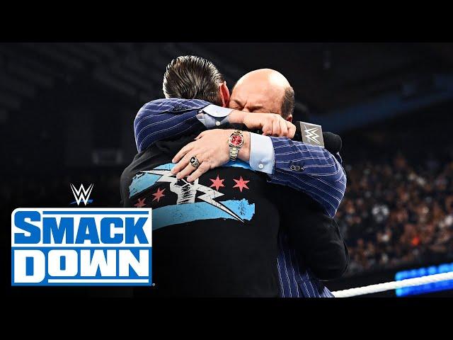 CM Punk shares a hug with Paul Heyman: SmackDown, June 21, 2024