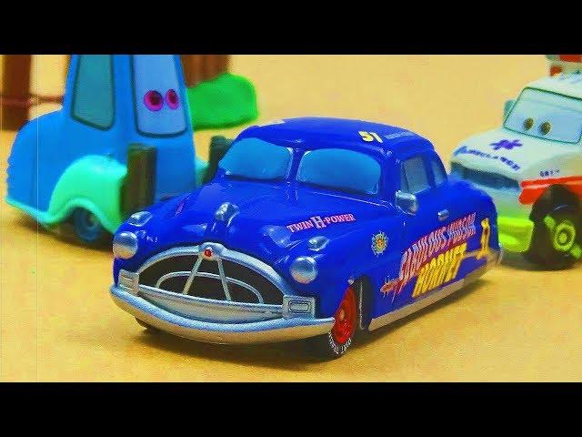 Cars 3 Doc Hudson Crash Scene Remake. Stop Motion Animation. Cars 3 Toys Race