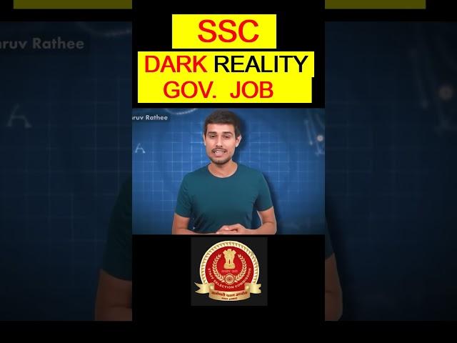 Dark Reality Of Government Jobs. || @dhruvrathee @rankersgurukullive  || #shorts #youtubeshorts #cgl