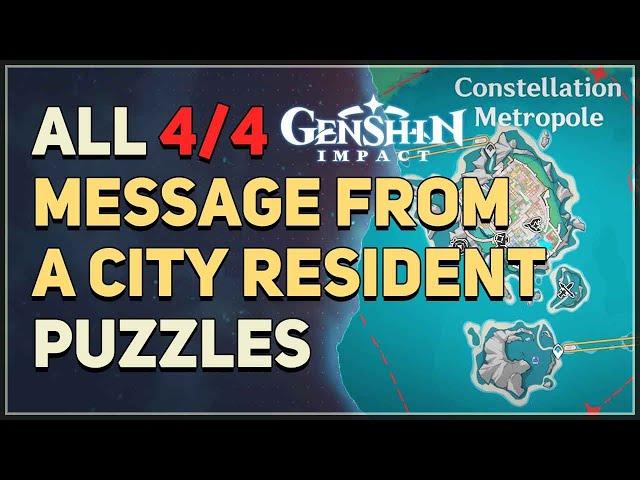 All Message From a City Resident Puzzles Genshin Impact