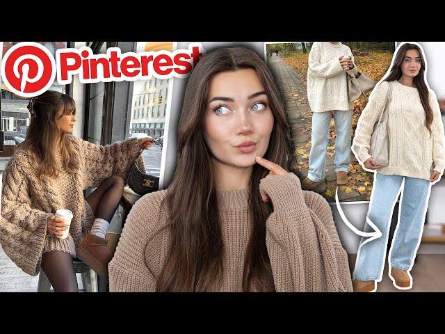 I Recreated FALL Pinterest Outfits... CUTE & COSY Outfit Ideas!