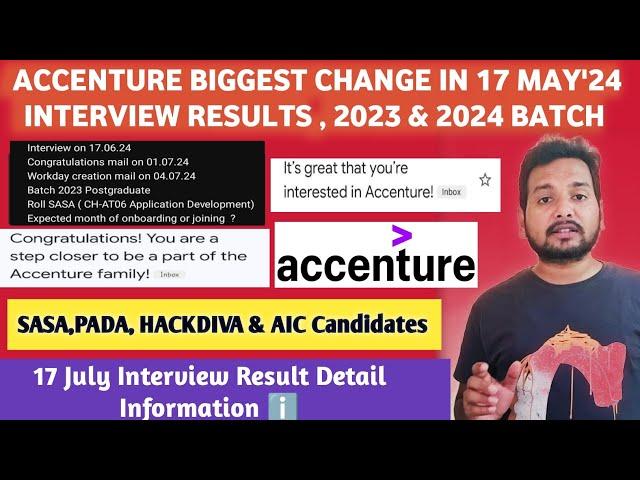 Accenture Interview Results Latest Update | 17 June Interview Results | Workday Mail, Rejection Mail