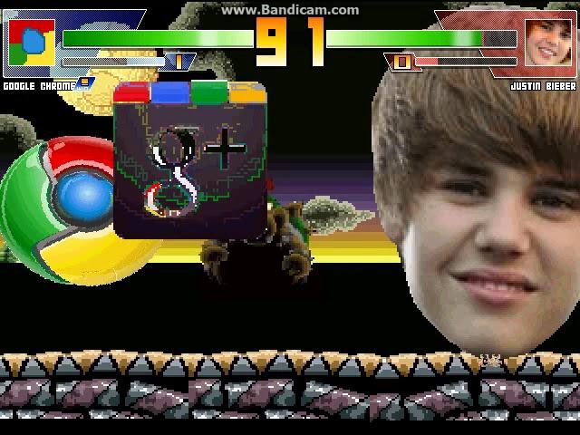 MUGEN battle #117: Google Chrome vs Justin Bieber