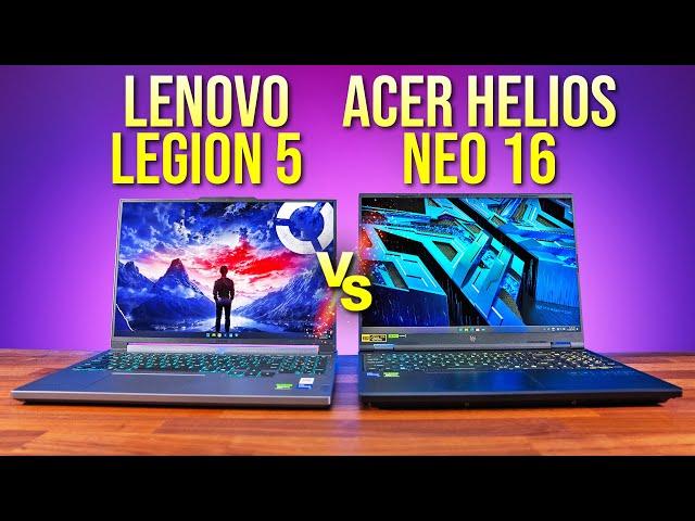 Best Mid-Range 16" Gaming Laptop? Lenovo Legion 5i vs Acer Helios Neo 16 (2024)