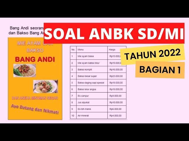 (bagian 1) Soal ANBK SD Kelas 5 Tahun 2022 I AKM Numerasi SD 2022 - Aziz Effendhi