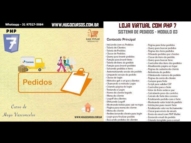 Loja Virtual com PHP 7 - Aula 04 - Tabela de Pedidos