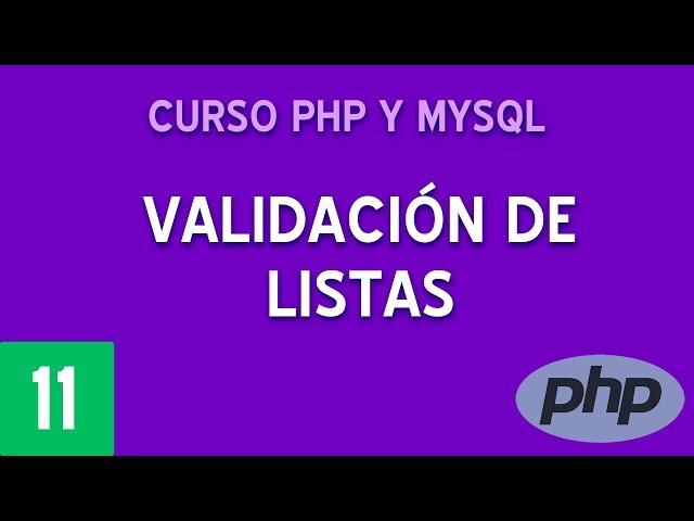 Validar listas en formularios | Curso PHP y MySQL #11