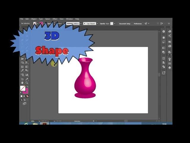 How to create vase 3D |ADOBE ILLUSTRATOR | Muneeb Graphic's