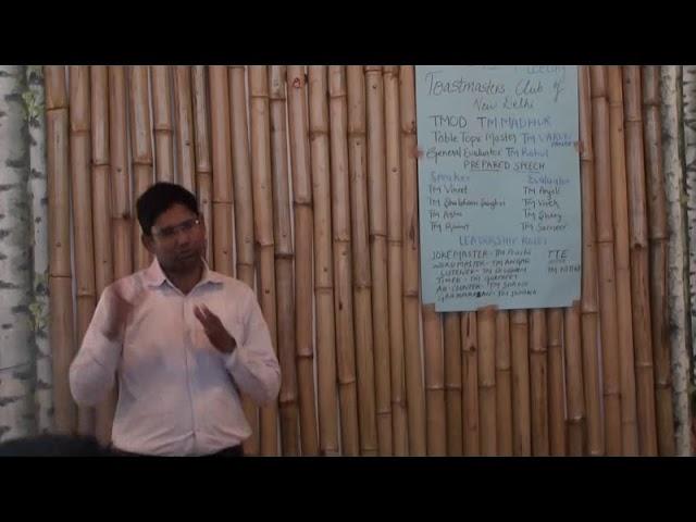 Toastmasters Speech | Pathways Project 2 | Vineet Khandelwal | 843rd Meeting