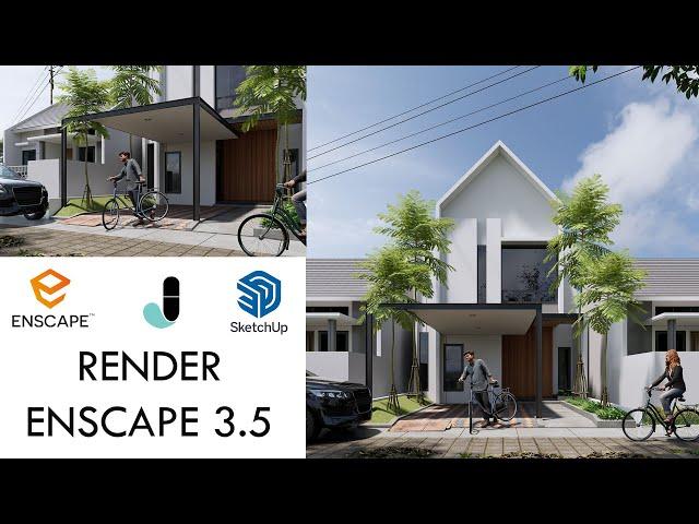 TUTORIAL !! RENDER REALISTIC EXTERIOR #8 || ENSCAPE 3.5 ||