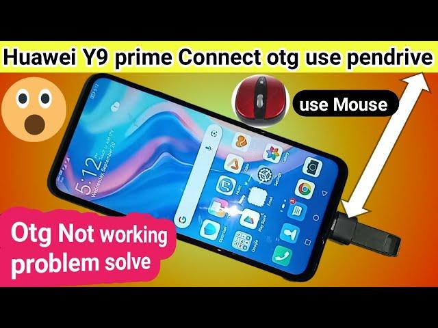 Huawei Y9 prime connect otg use Pendrive and Mouse