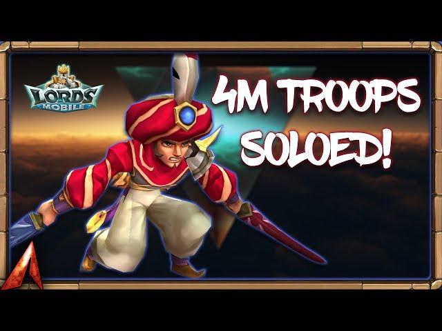 Soloing 4M Troops! What NOT to do when being Rallied! Lords Mobile