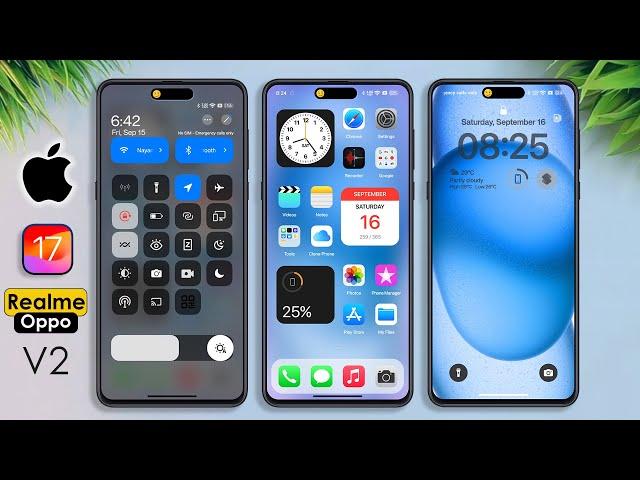 iOS 17 V2 [iPhone 15] theme for Realme and Oppo devices