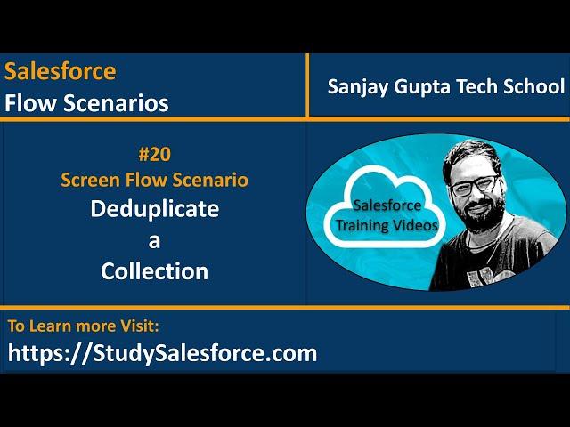 20 | Screen Flow Scenario - Deduplicate a collection variable | Remove duplicates from a collection