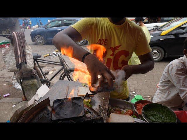 Rocket Speed Sandwich Wala of Mumbai | Ninja Level Cutting Skills |  Indian Street Food