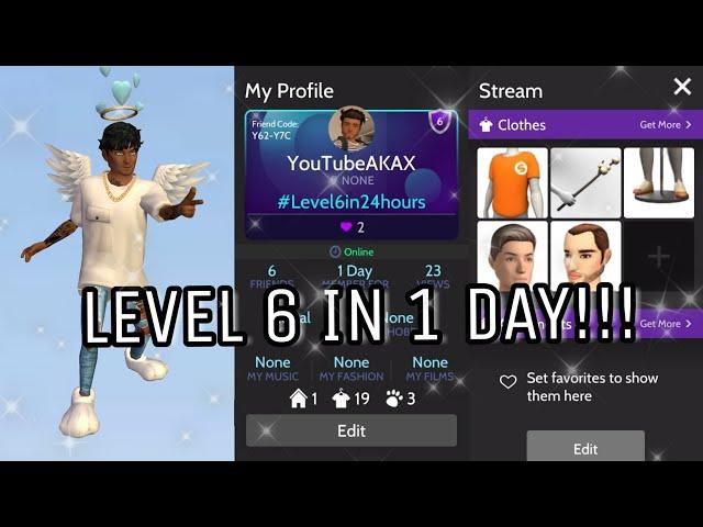 Level 6 in 1 day in Avakin Life!! no buying or gifting, no hacks, no mods!!