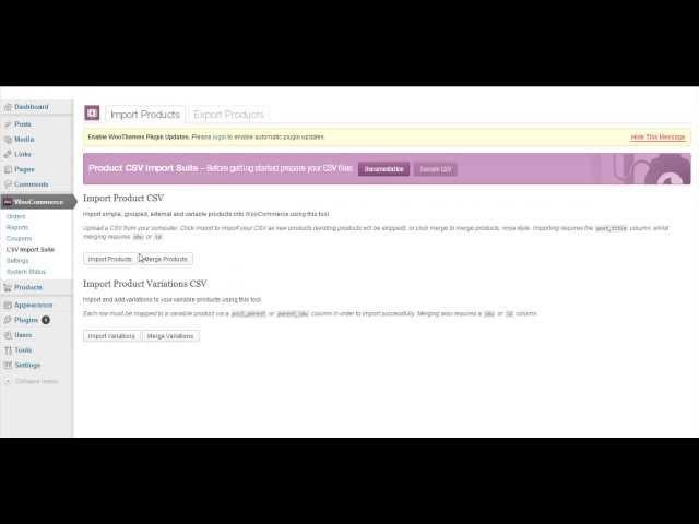 woocommerce importing products with attributes and variation using product csv import suite