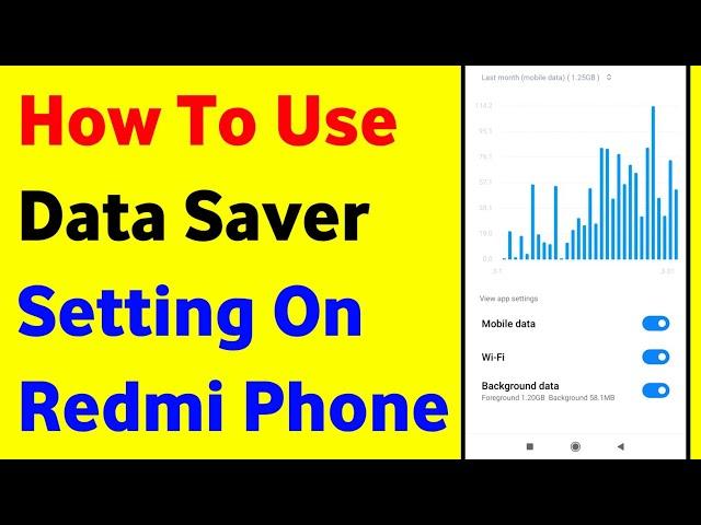 Data Saver Setting In Redmi | Data Saver Setting In Android Phone