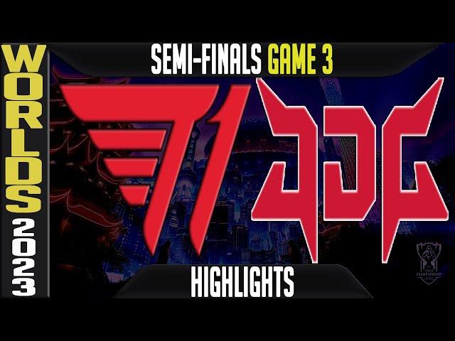 T1 vs JDG Highlights Game 3 | S13 Worlds 2023 Semi-finals | T1 vs JD Gaming G3