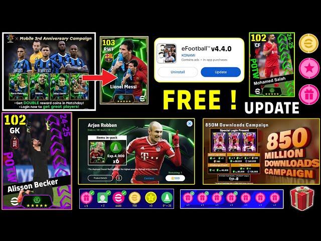 eFootball™ 2025 Big Update, New Special Campaign, Thursday Potw, New Epics, New Free Coins Events