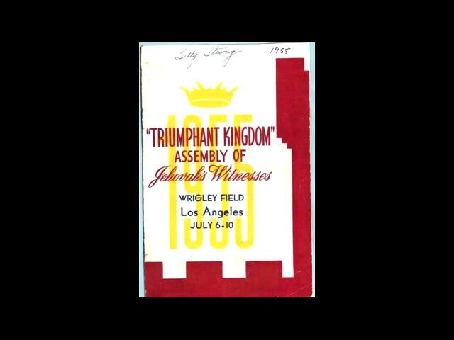 1955 - Triumphant Kingdom Assembly - Day 3 Talk 1 - Why One Must Be Baptized