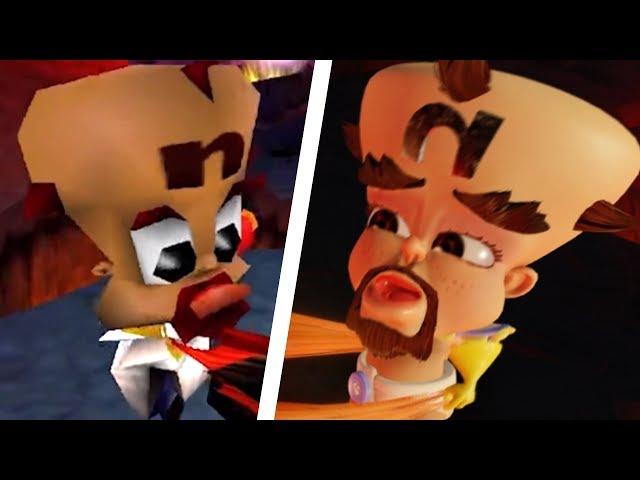 Crash Bandicoot N. Sane Trilogy - All Endings Comparison (PS4 vs Original)