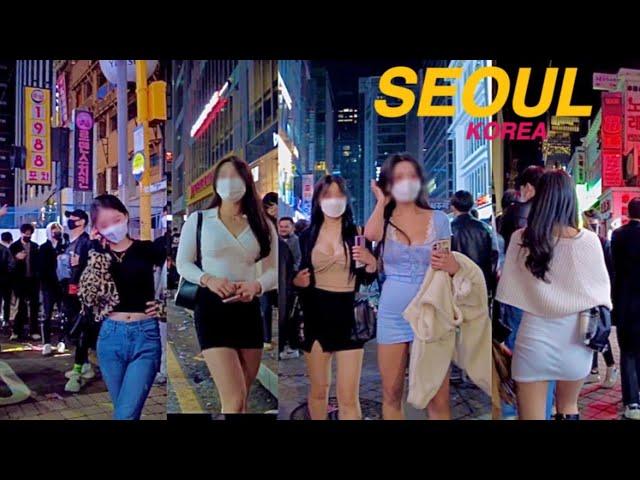 [4K] Saturday Night, Walking in Gangnam streets - Club Fashion - Walking Tour SEOUL KOREA 2022