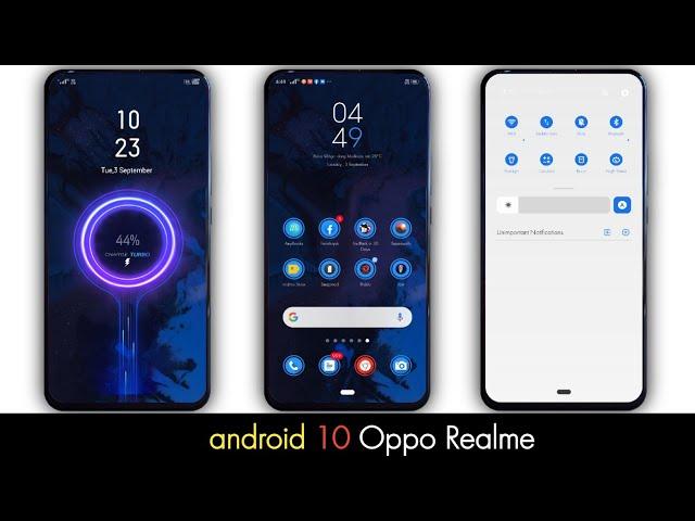 Android 10 Theme for Oppo Realme !! With New Lockscreen Animation ! Top theme Realme 2019