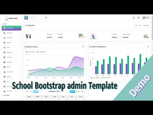 Show | School Bootstrap Admin Template