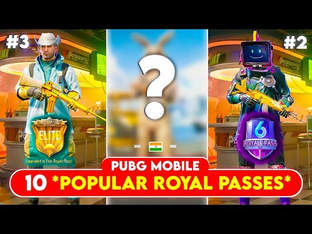 10 MOST POPULAR *ROYALE PASS* Of Pubg Mobile  That You Love the Most 