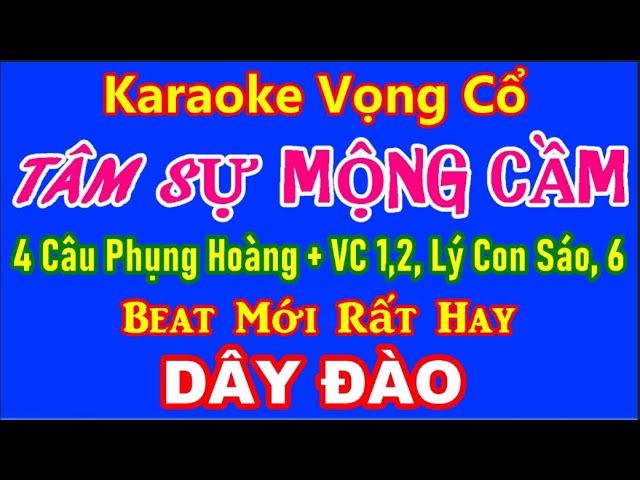 Karaoke Vọng Cổ: TÂM SỰ MỘNG CẦM (Dây ĐÀO) Karaoke Huyền Vũ