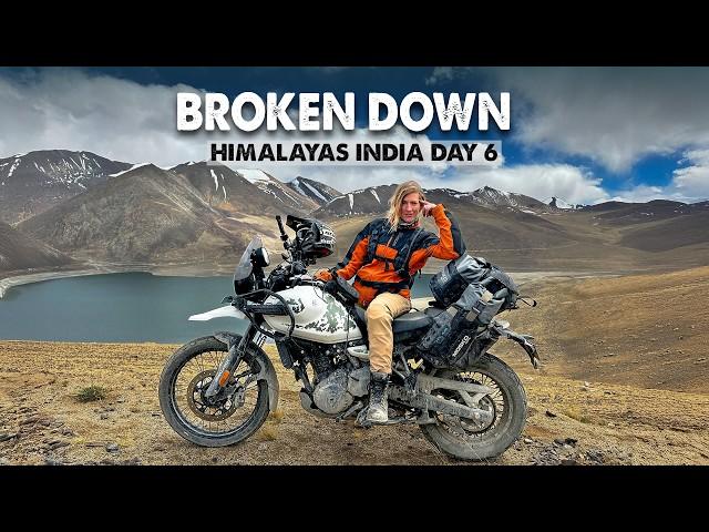 Drama braving the Indian Himalayas on a motorcycle