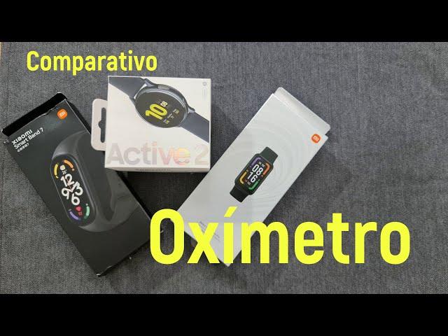 Comparativo Oxímetro Mi Band 7 , Redmi Band Pro e Samsung Active 2