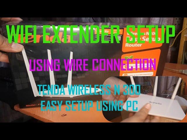 TENDA WIRELESS N 300 WIFI EXTENDER WIRE SETUP USING PC