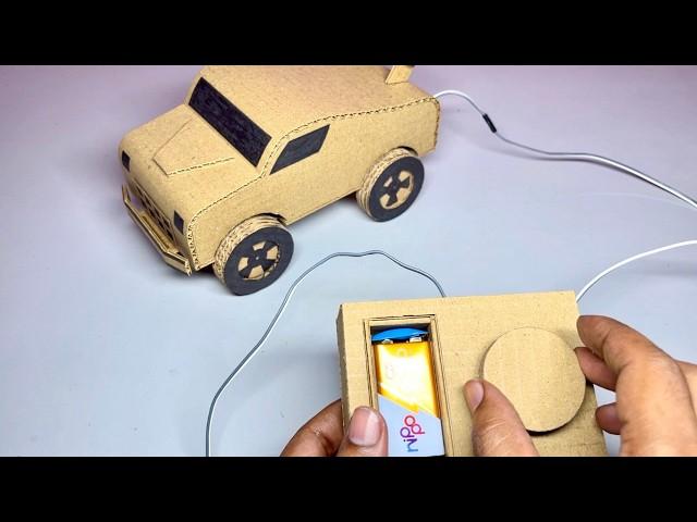 How to make a cardboard diy RC car , without switch Remote control car making.