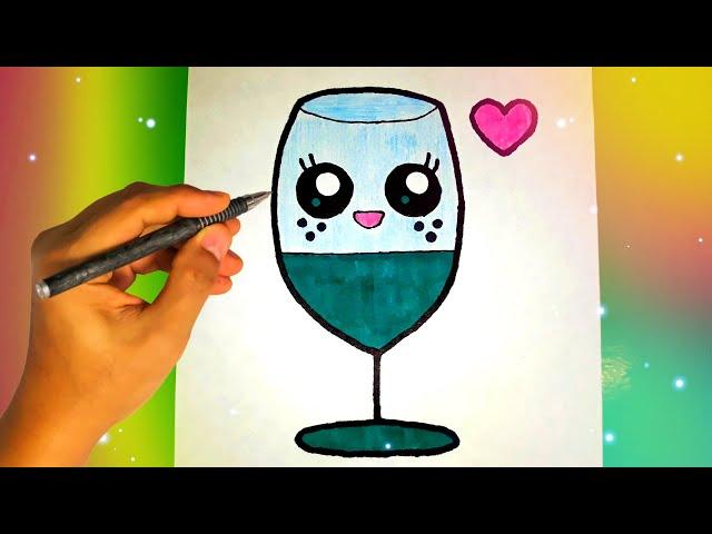 Как нарисовать БОКАЛ? How to draw a glass