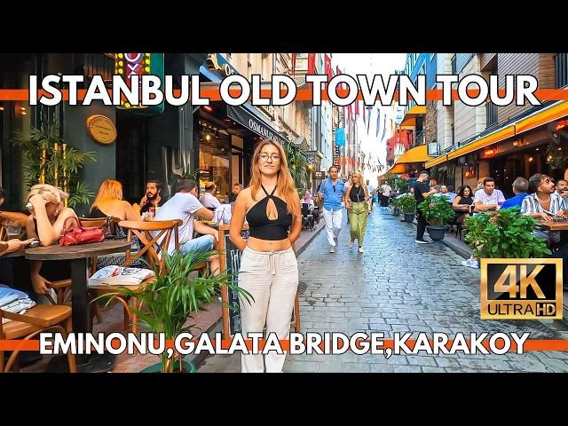 ISTANBUL TURKEY 2024 CITY CENTER 4K WALKING TOUR | SIRKECI,EMINONU,GALATA BRIDGE,KARAKOY