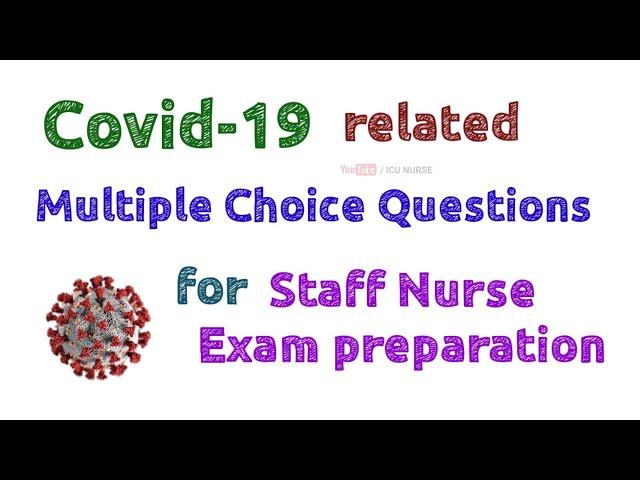 Covid-19 multiple choice questions MCQs for staff nurse exam preparation || Corona MCQs