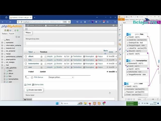 01 - Membuat Database UKK RPL Website Galeri Foto
