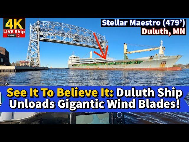 ️See It To Believe It: Duluth Ship Unloads Gigantic Wind Blades!