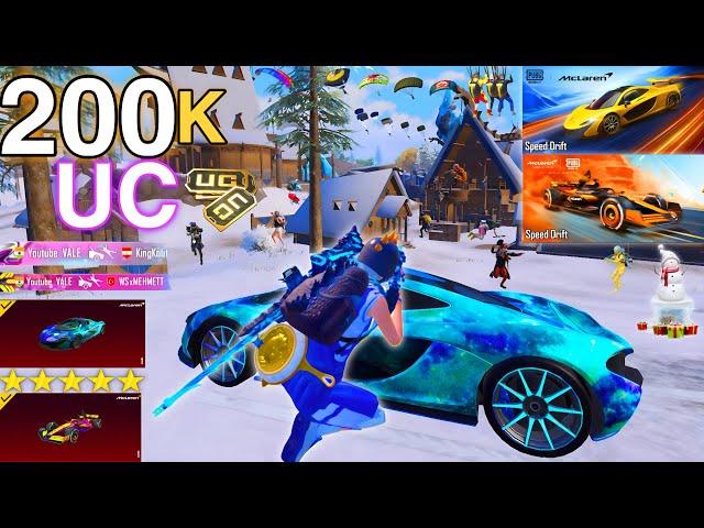 200K UC!! I PLAYED with NEW MCLAREN CARS  9/9 ALL  PUBG Mobile I BGMI