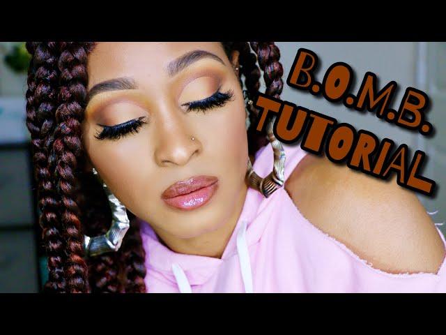 Black Owned Makeup Brands: Neutral Cut Crease & Glossy Lips | iAmPrincess #BOMBTutorial