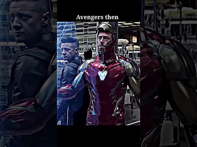 Avengers now vs then #avengers #mcu #shorts